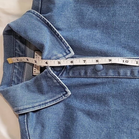 Bagatelle Denim Blue Button-Up Top Size L - Picture 11 of 12